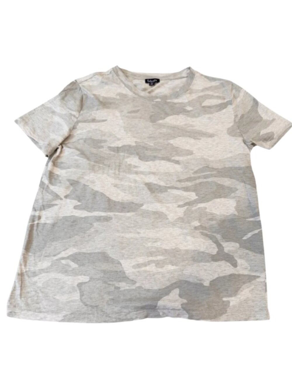 Splendid Light Gray Camouflage Crew Neck Tee Shirt Medium